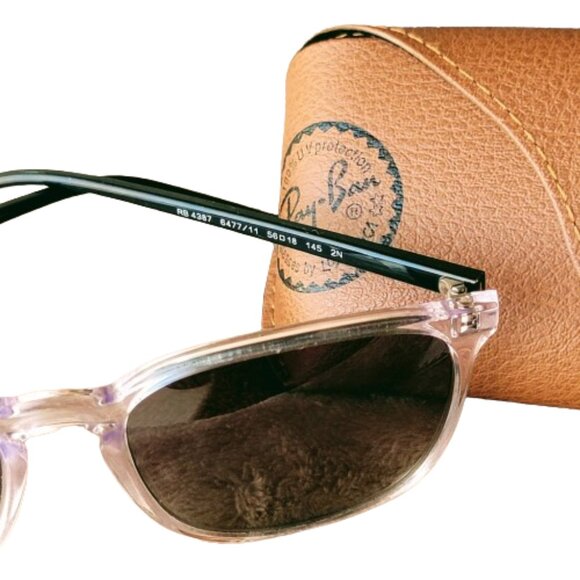 NEW · Ray-Ban Sunglasses · Polished · Gradient Grey · Square · RB4387 · Classic main image 4
